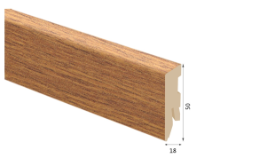 Laminuota grindjuostė Kaindl MDF Raudonmedis Crown 18*50 MM