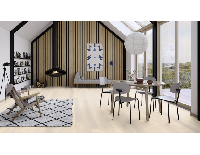 Trisluoksnė parketlentė Boen Plank Live Pure Uosis White Andante 138 MM