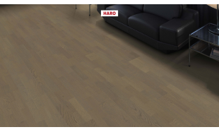 Trisluoksnė parketlentė Haro Longstrip Ąžuolas Graphite Grey Trend