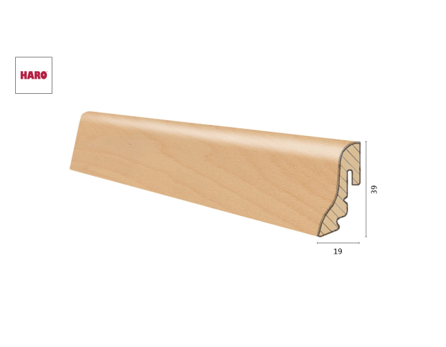 Medinė faneruota grindjuostė Haro Klevas Sycamore/Canadian 19*39S MM