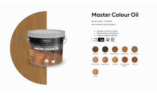 Alyva medinėms grindims Woca Master Colour Oil Extra Grey, 2,5 L