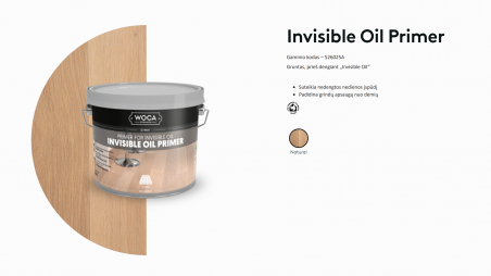 Gruntas medinėms grindims Woca Invisible Oil Primer, 2,5 L