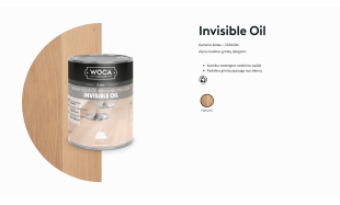 Alyva medinėms grindims Woca Invisible Oil, 1 L