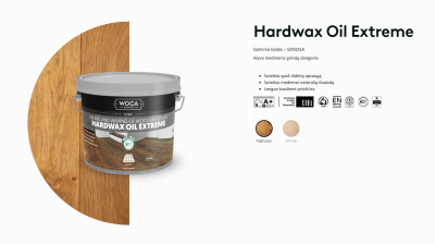 Alyva medinėms grindims Woca Hardwax Oil Extreme Natural, 2,5 L