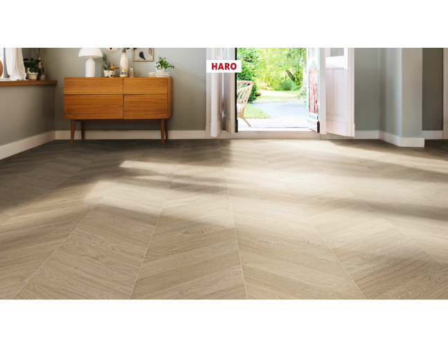 Laminuotos grindys Haro Tritty 200 Aqua Chevron Ąžuolas White