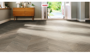 Laminuotos grindys Haro Tritty 200 Aqua Chevron Ąžuolas Grey
