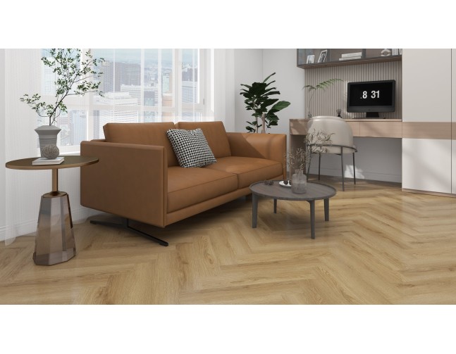 Akustinė SPC vinilinė grindų danga Nomad Flo Classic Herringbone Coro