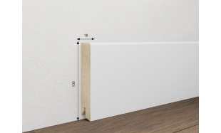 Laminuota grindjuostė Pedross MDF Balta RAL 9003 18*100 MM