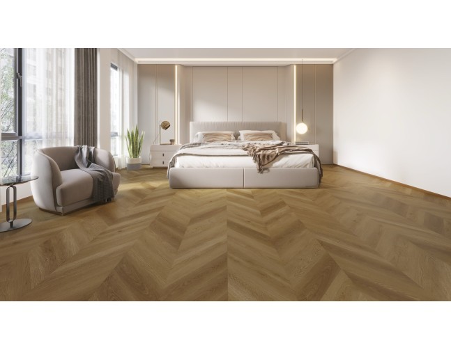 Akustinė SPC vinilinė grindų danga Nomad Flo Premium Chevron Manaus