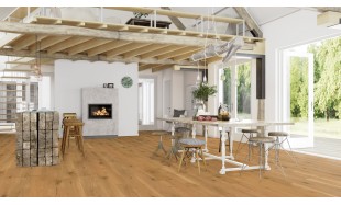 Akcija! Trisluoksnė parketlentė Boen Gent Plank Ąžuolas Soft Brown Vivo 181 MM