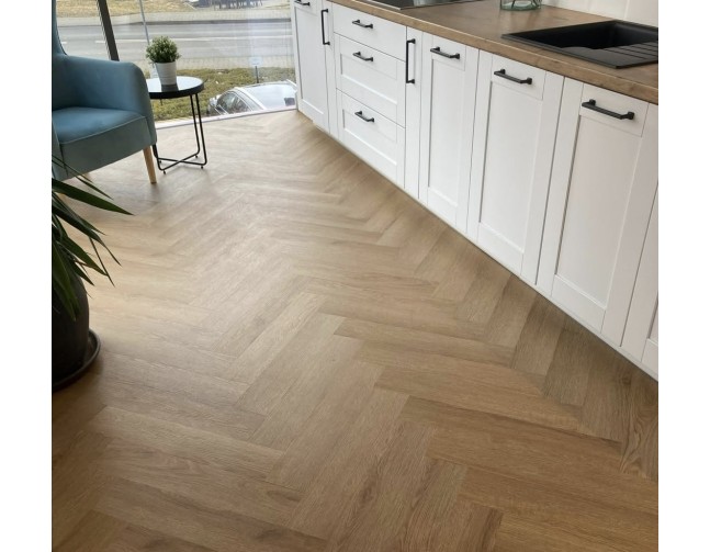 Akustinė SPC vinilinė grindų danga Nomad Flo Classic Herringbone Coro
