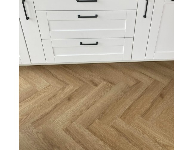 Akustinė SPC vinilinė grindų danga Nomad Flo Classic Herringbone Coro