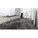 IŠPARDAVIMAS Vinilo danga OneFlor ECO 55 Chevron Pušis Smoked Black 2.5 MM