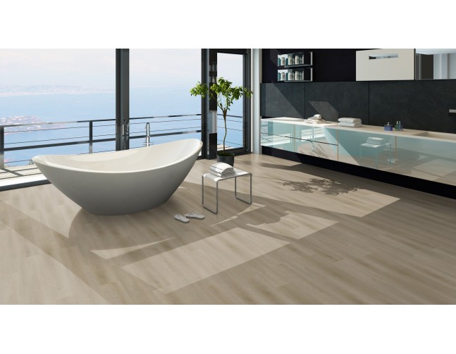 Vinilo danga OneFlor Workshop Solide Click 55 Plank Ąžuolas Raw Light Natural 6 MM