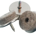 Veltiniai padukai baldams, apvalūs, prisukami 24 MM (8 vnt.)