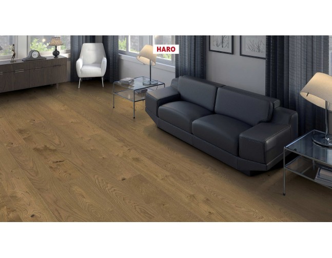 Trisluoksnė parketlentė Haro Plank 2500 Ąžuolas Vintage Brown Universal 2V