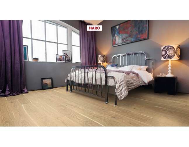 Trisluoksnė parketlentė Haro Plank 4000 Jubilee Edition Ąžuolas Light Natural 4V