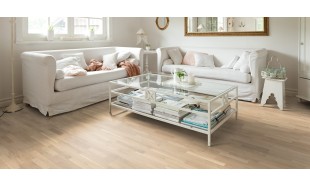 Trisluoksnė parketlentė Haro Longstrip 4000 Ąžuolas Light White Family