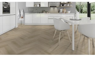 Vinilo danga OneFlor Workshop Eco 55 Herringbone Ąžuolas Raw Light Natural 2.5 MM