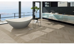 Vinilo danga OneFlor Workshop Eco 55 Herringbone Ąžuolas Raw Light Natural 2.5 MM