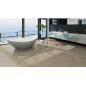 Vinilo danga OneFlor Workshop Eco 55 Herringbone Ąžuolas Raw Light Natural 2.5 MM
