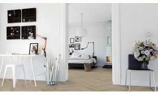 Vinilo danga OneFlor Workshop Eco 55 Herringbone Ąžuolas Raw Light Natural 2.5 MM