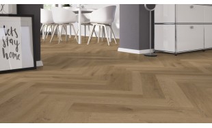 Vinilo danga OneFlor Workshop Eco 55 Herringbone Ąžuolas Prestige Light Amber 2.5 MM