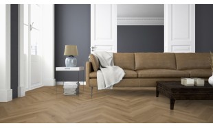Vinilo danga OneFlor Workshop Eco 55 Herringbone Ąžuolas Prestige Light Amber 2.5 MM