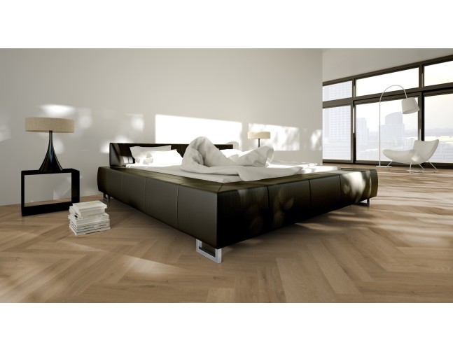 Vinilo danga OneFlor Workshop Eco 55 Herringbone Ąžuolas Prestige Light Amber 2.5 MM