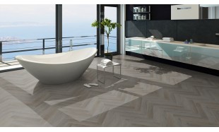 Vinilo danga OneFlor Workshop Eco 55 Herringbone Ąžuolas English Taupe 2.5 MM