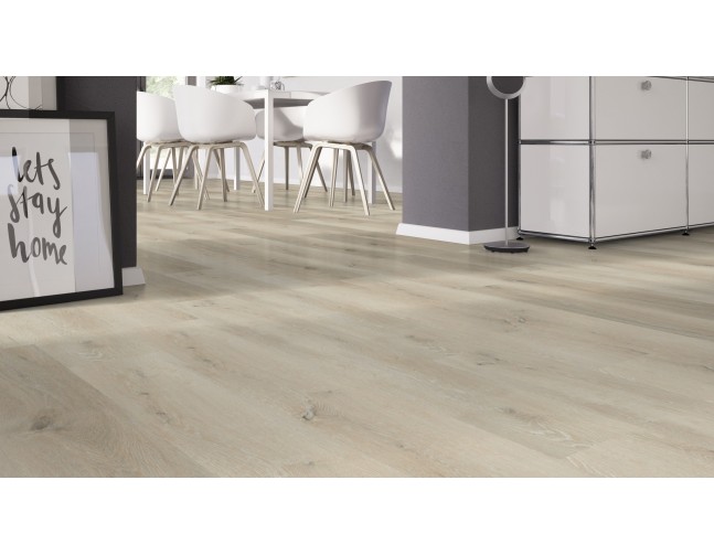 Vinilo danga OneFlor Rigid 55 XL Plank Ąžuolas Prestige White