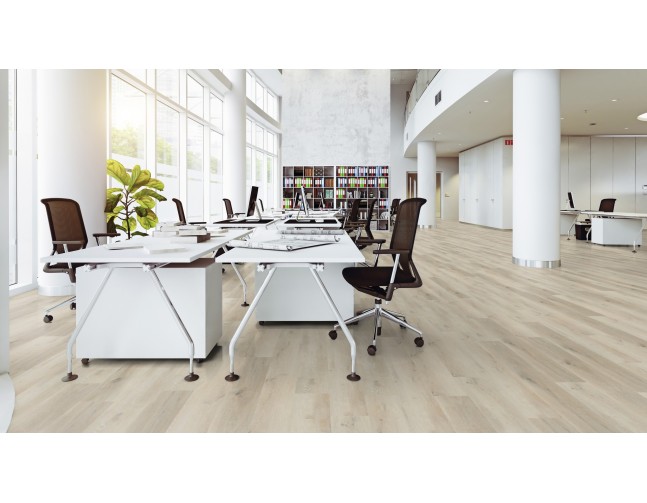 Vinilo danga OneFlor Rigid 55 XL Plank Ąžuolas Prestige White 7 MM