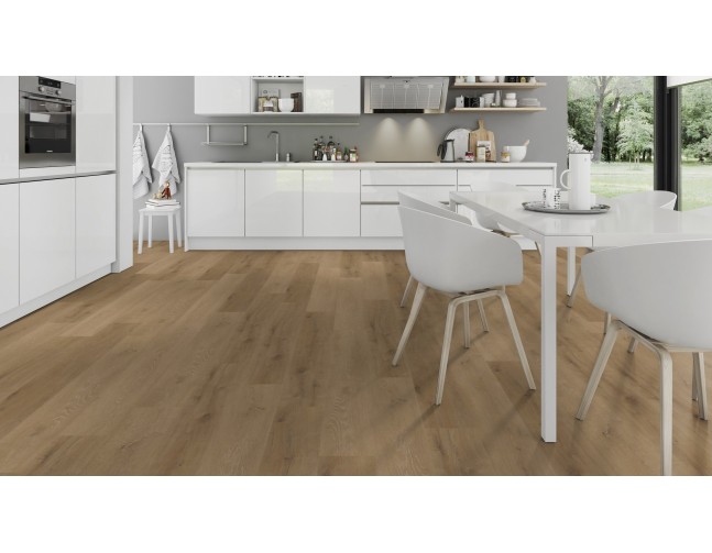 Vinilo danga OneFlor Rigid 55 XL Plank Ąžuolas Prestige Light Amber