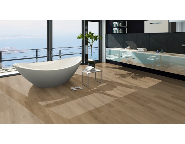 Vinilo danga OneFlor Rigid 55 XL Plank Ąžuolas Prestige Light Amber