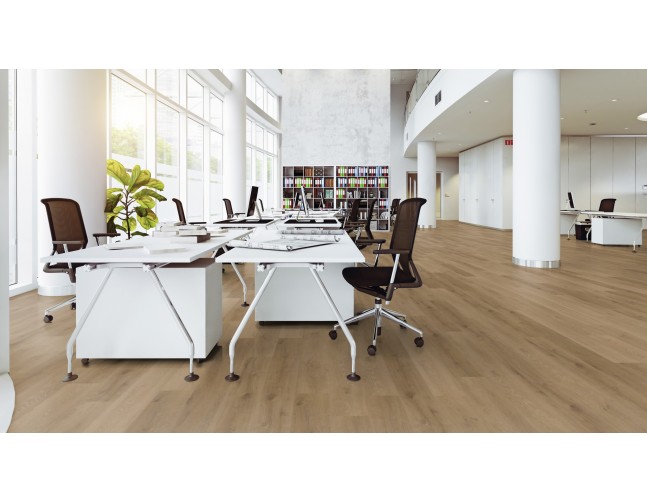 Vinilo danga OneFlor Rigid 55 XL Plank Ąžuolas Prestige Light Amber