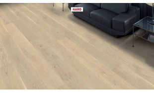 PNR Trisluoksnė parketlentė Haro Plank Ąžuolas Light White Country Brushed 4V