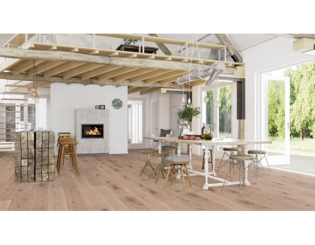 Trisluoksnė parketlentė Boen Plank Ąžuolas White Espressivo 138 MM GBG8ZMFD