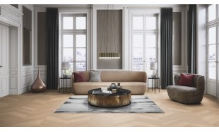 Trisluoksnis parketas Boen Chevron Ąžuolas Adagio White EB482MCD + EB482MDD