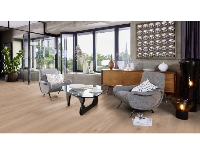 Trisluoksnė parketlentė Boen Plank Ąžuolas White Animoso 181 MM