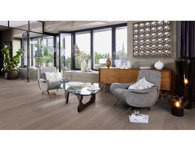 Trisluoksnė parketlentė Boen Plank Live Pure Ąžuolas India Grey 181 MM