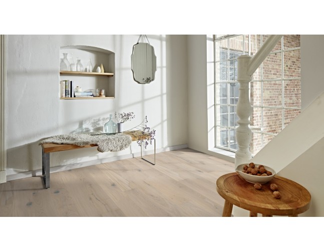 Trisluoksnė parketlentė Boen Plank Live Pure Ąžuolas Pale White 138 MM PIG8V6FD