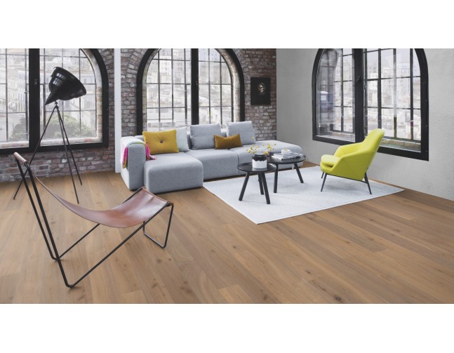 Trisluoksnė parketlentė Boen Plank Ąžuolas Semi Smoked White 138 MM EOG84MFD