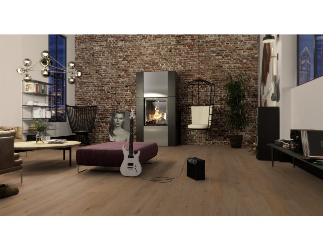Trisluoksnė parketlentė Boen Plank Ąžuolas Medium Grey 138 MM FDG84KFD