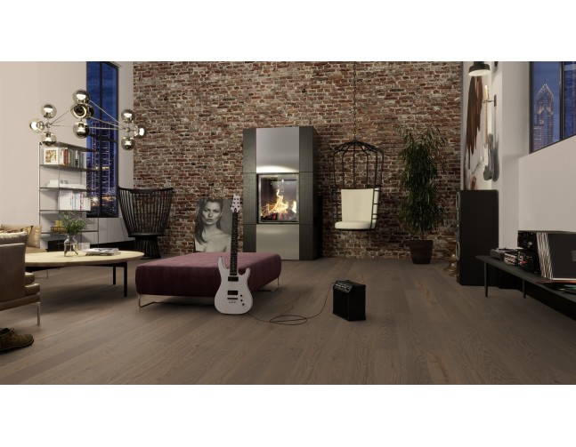 Trisluoksnė parketlentė Boen Stonewashed Ąžuolas Grey Pepper 138 MM XYG84KFD