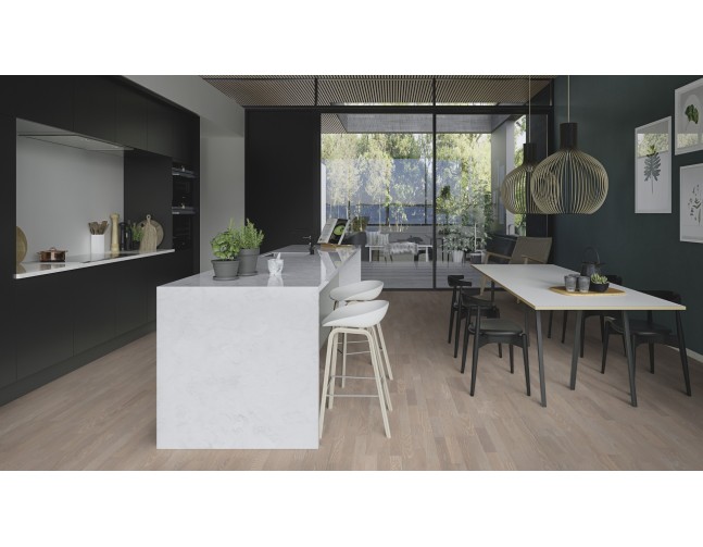 Trisluoksnė parketlentė Boen Longstrip Live Pure Ąžuolas Grey Harmony Finale PBGLT3VD