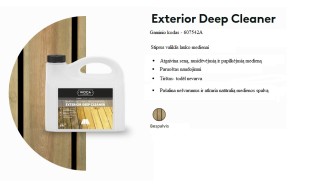 Ploviklis medinėms terasoms Woca Exterior Deep Cleaner, 2,5 L