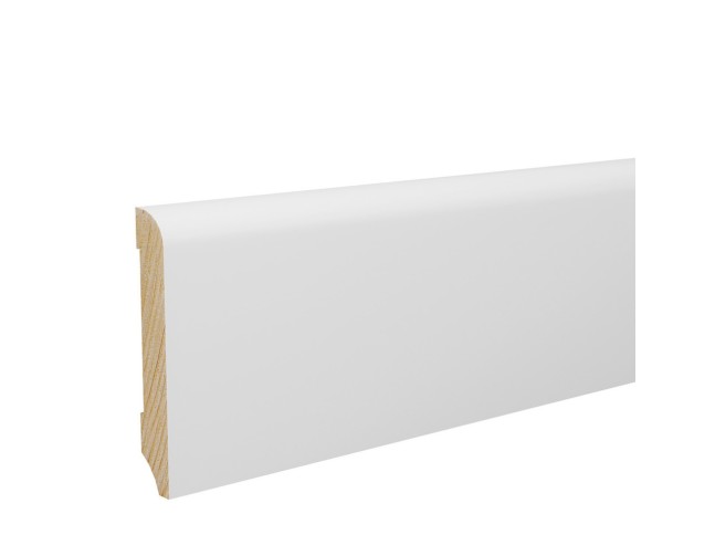 Medinė laminuota grindjuostė Haro Balta RAL 9016 10*70 MM