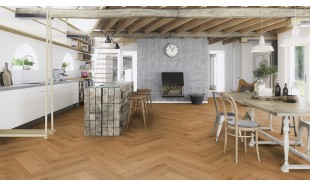 Dvisluoksnis parketas Boen Herringbone Ąžuolas Animoso 137 MM