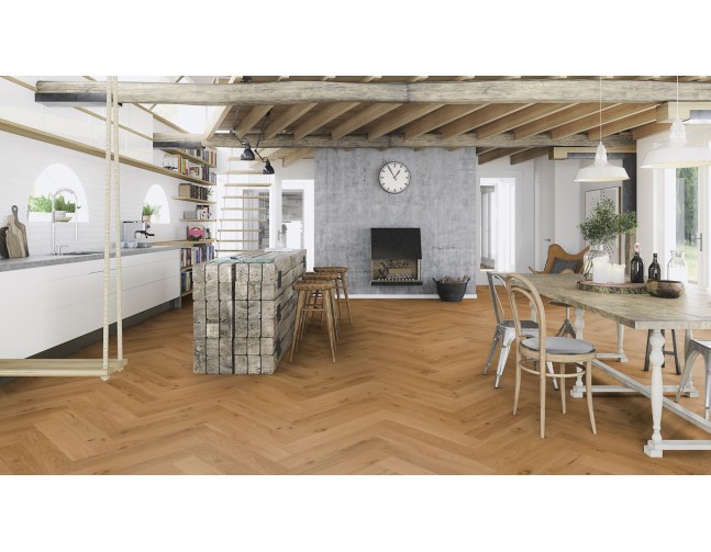 Dvisluoksnis parketas Boen Herringbone Ąžuolas Animoso 137 MM