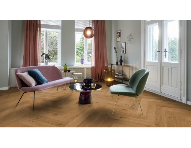 Dvisluoksnis parketas Boen Herringbone Ąžuolas Animoso 137 MM